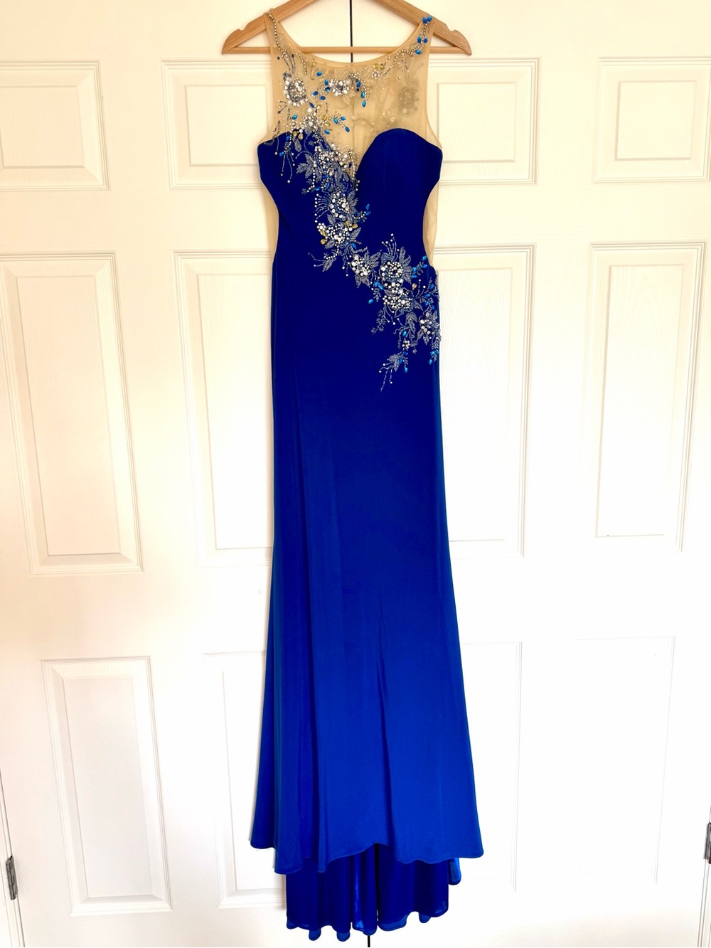 Beaded Cobalt Blue Gown